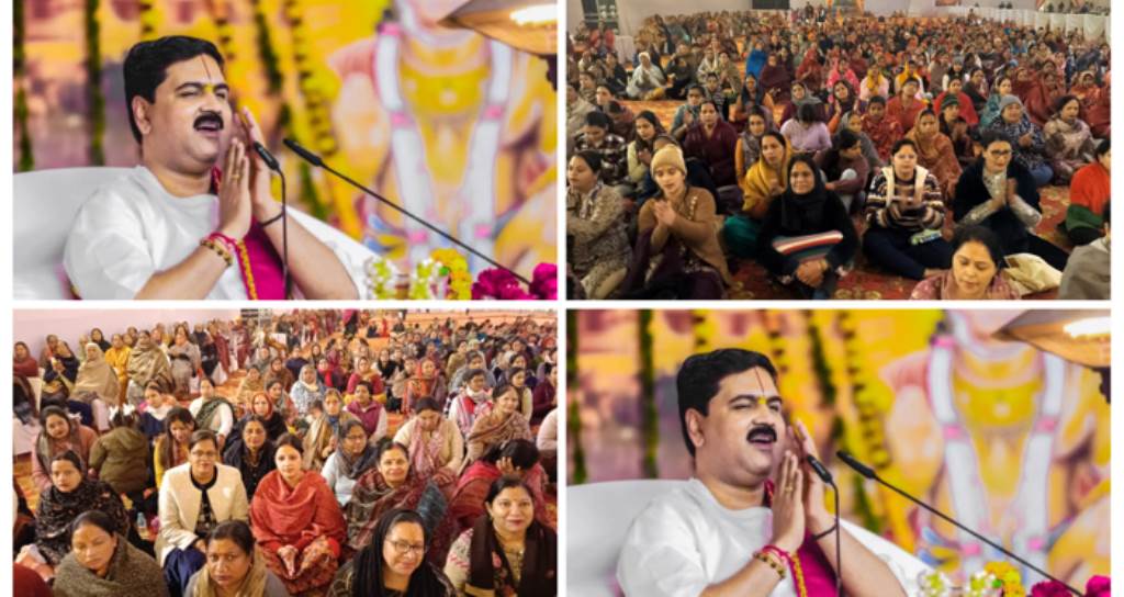 दशहरा मैदान में श्री राम कथा शुरु मानव के लिए कल्याणकारी है श्री राम चरितमानस रोजाना करें पाठः राजन जी महाराज
